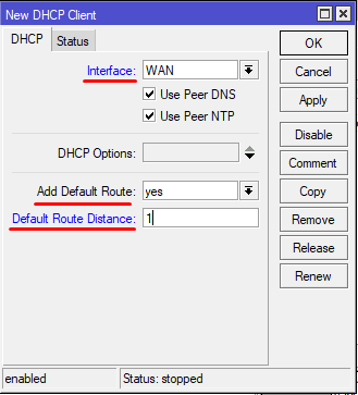 hEX DHCP Client
